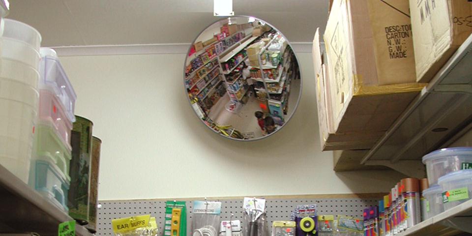 convex mirror mirrors surveillance indoor security standard retail