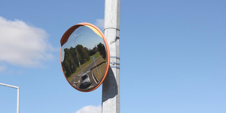Outdoor Deluxe Stainless Steel Convex Mirror